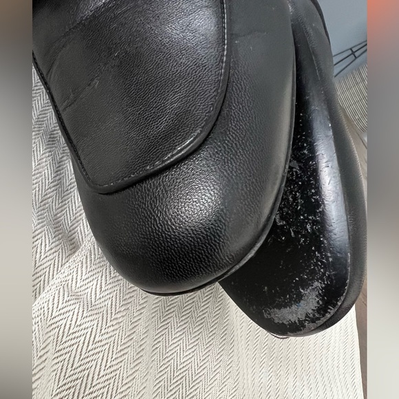 Authentic Hermes OZ Mules in Size 37 Black with Gold Hardware - Picture 11 of 16